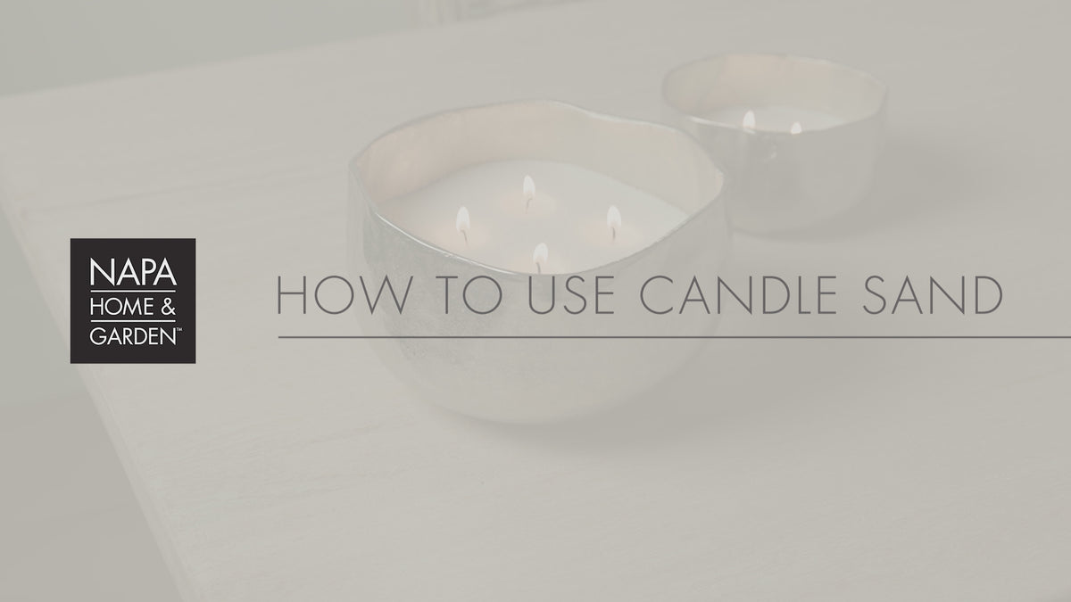 How to use candle sand: make a sand candle in a decorative bowl