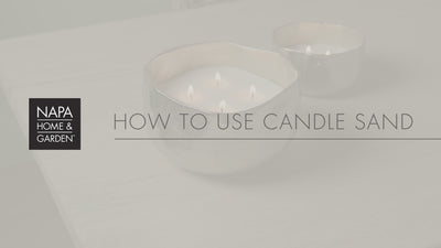 How to use candle sand: make a sand candle in a decorative bowl