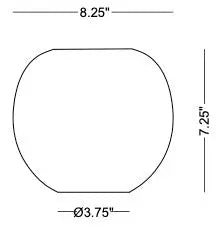 Ryder Amber Glass Vase - 7" Spherical Dappled Decorative Vessel - Villa Decor & Design