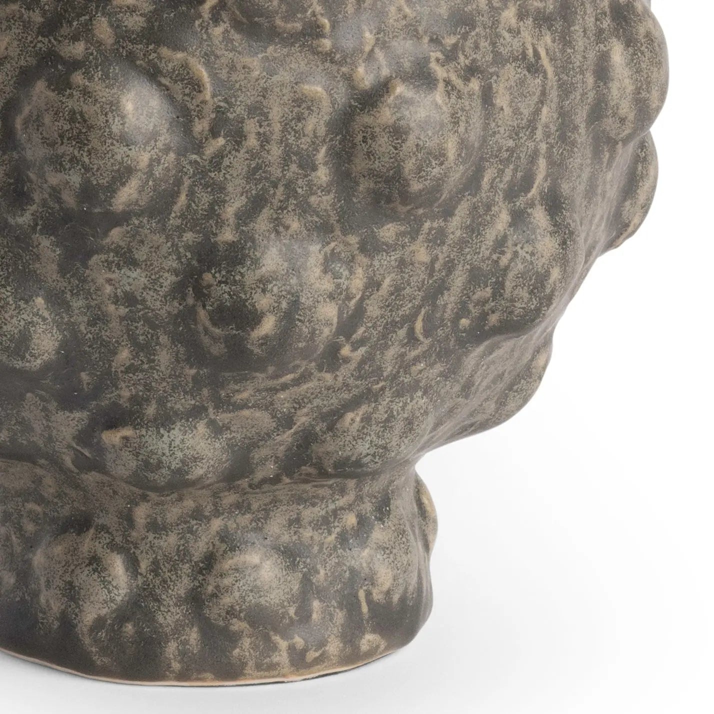 Tobias Sculptural Vase - 18" Weathered Gray & Brown Ceramic Statement Piece Flow Decor