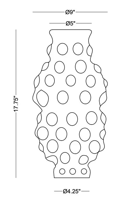 Tobias Sculptural Vase - 18" Weathered Gray & Brown Ceramic Statement Piece Flow Decor